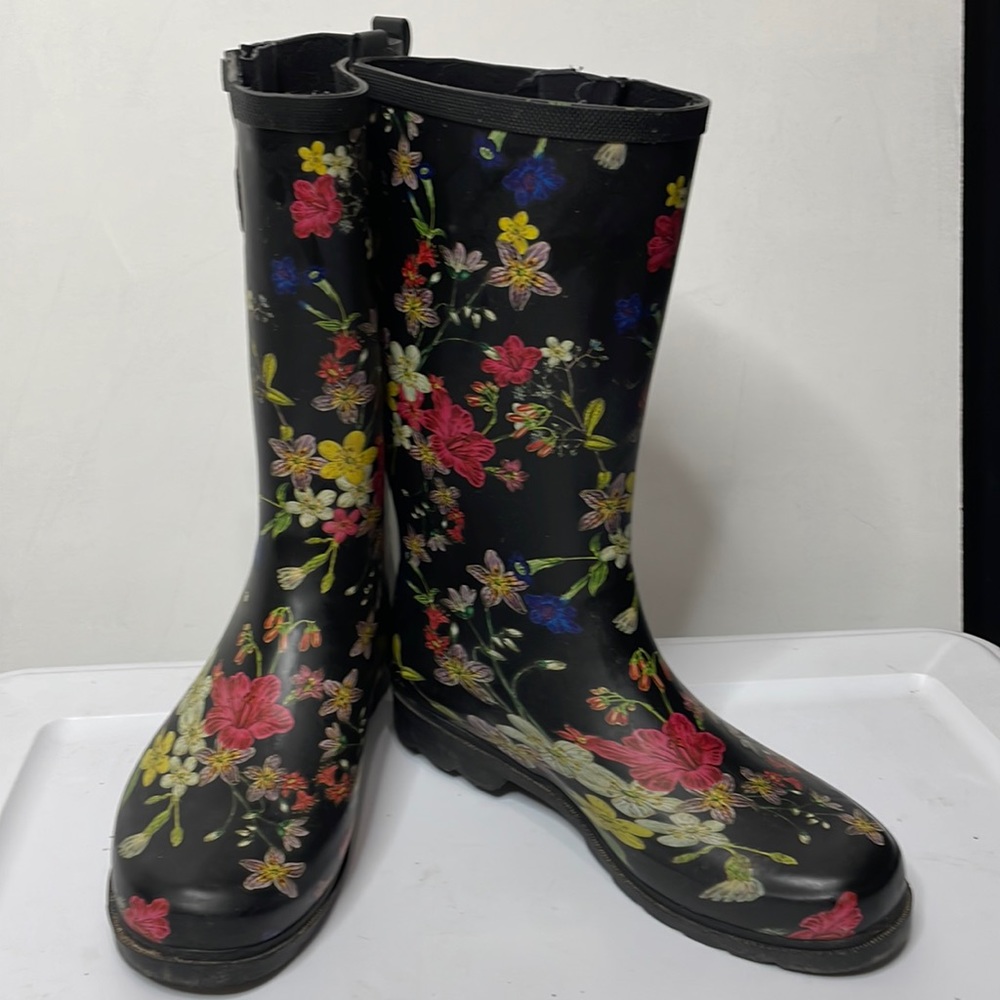 Floral Rain Boots